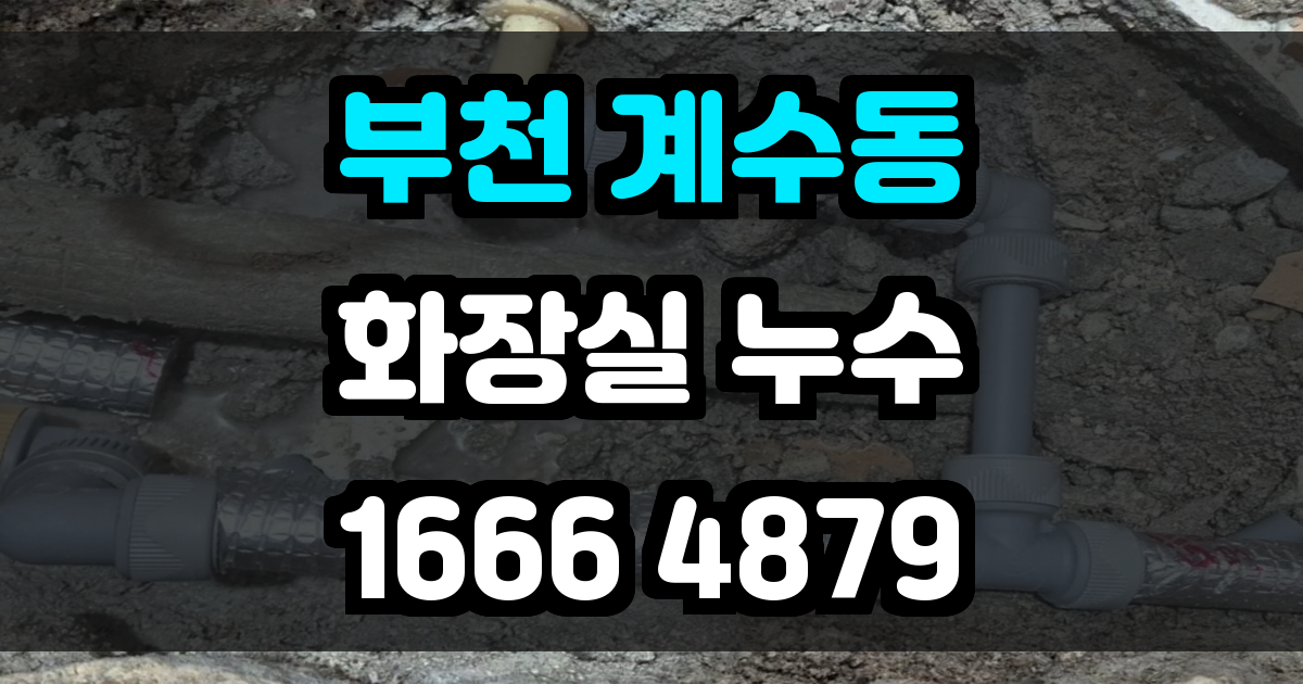 부천 계수동 화장실 누수