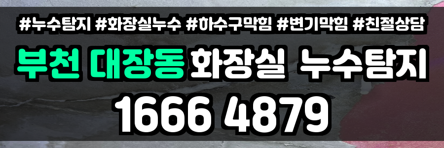 부천 대장동 화장실 누수