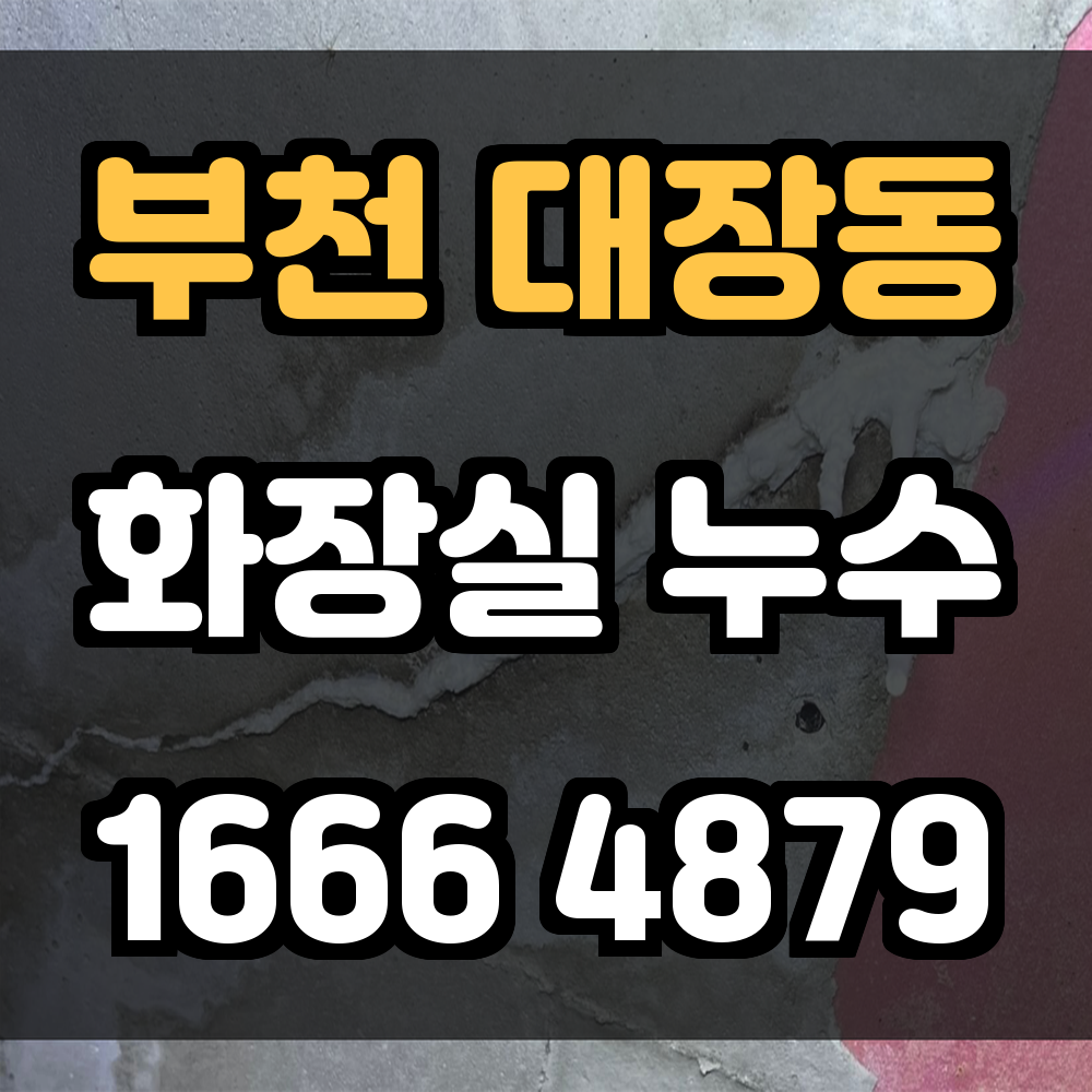 부천 대장동 화장실 누수