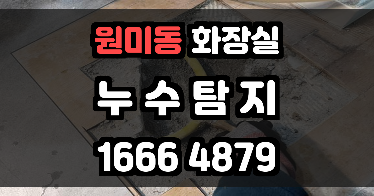 원미동 화장실 누수