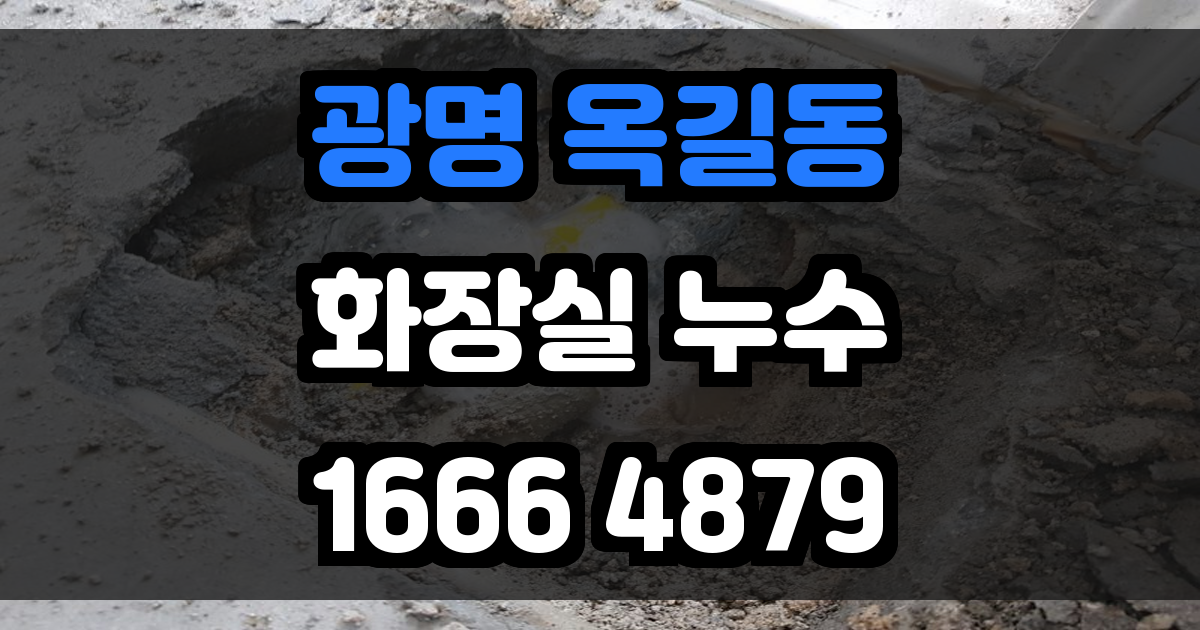 광명 옥길동 화징실 누수