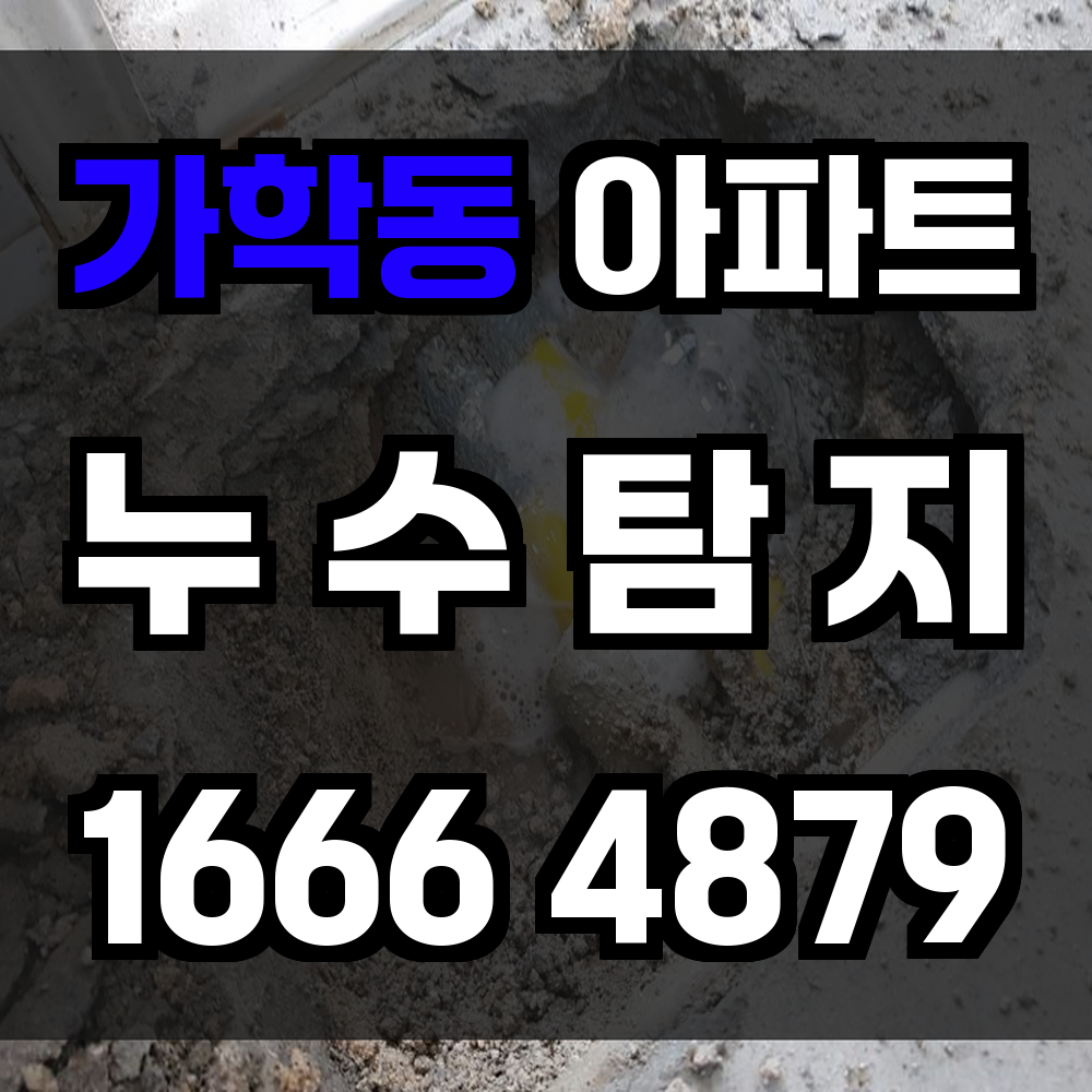 가학동 아파트 누수탐지 정밀 진단과 빠른 복구를 만나보세요