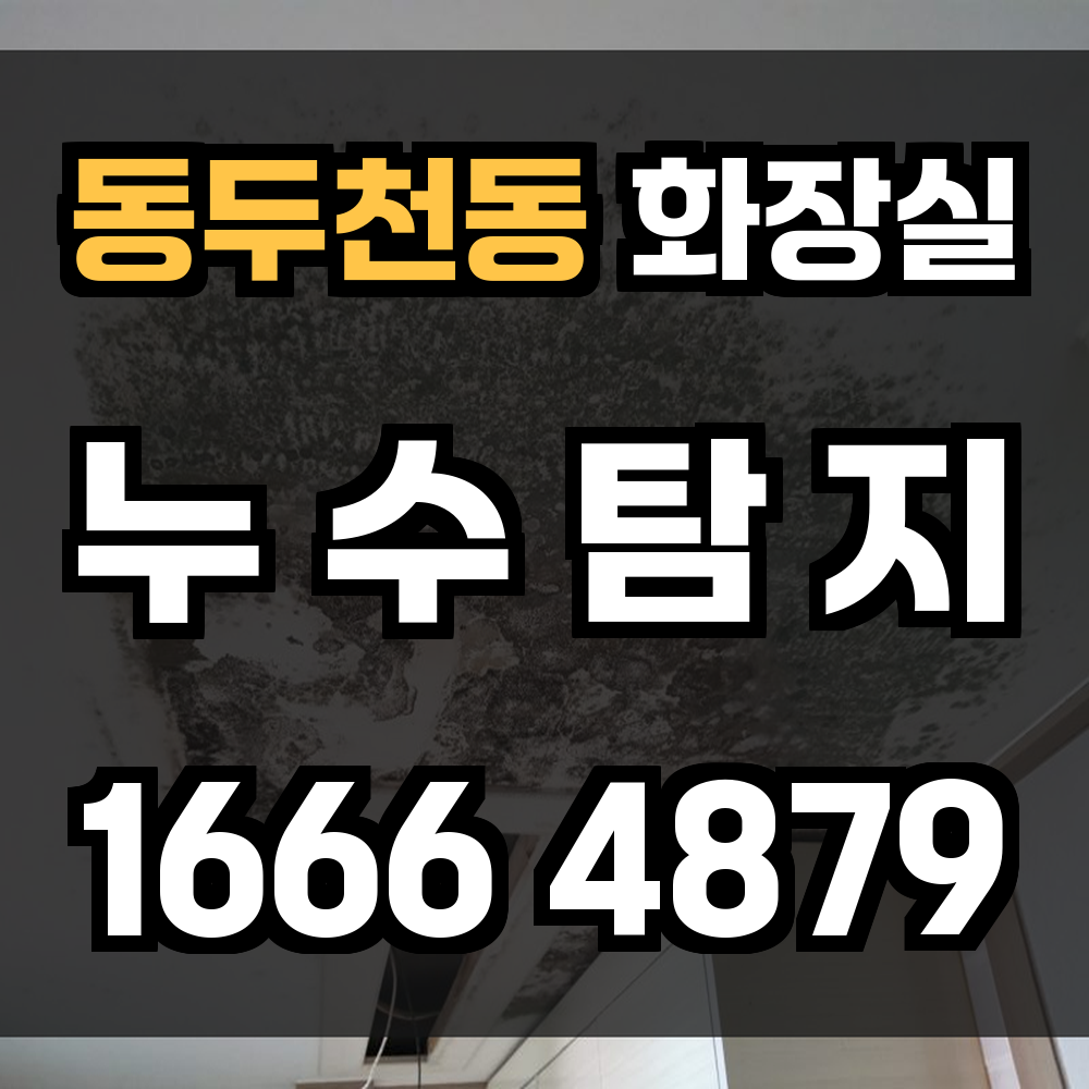 동두천동 화장실 누수탐지 정확한 진단으로 깨끗한 욕실 유지