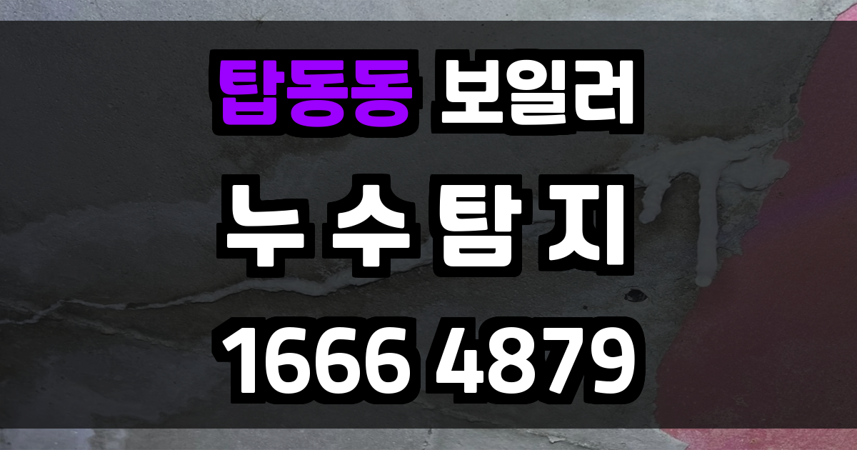 탑동동 보일러 누수
