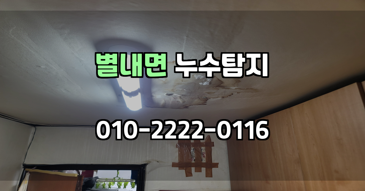 별내면 누수탐지