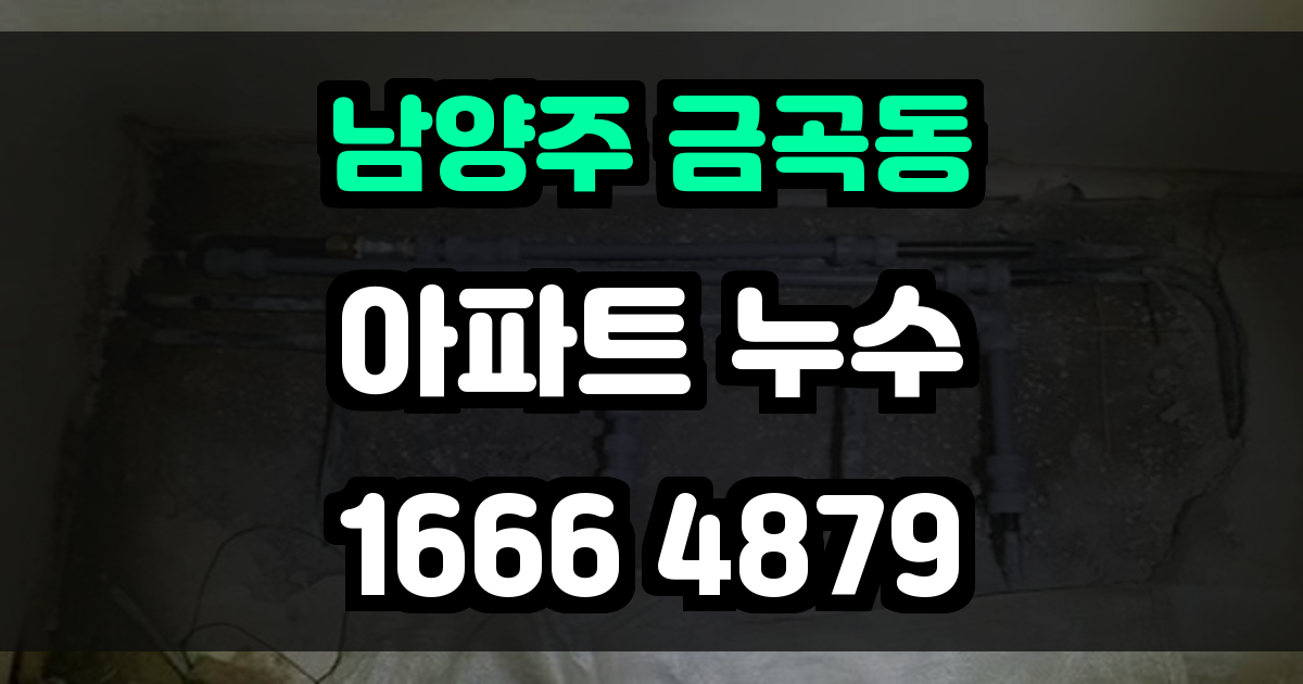 남양주 금곡동 아파트 누수