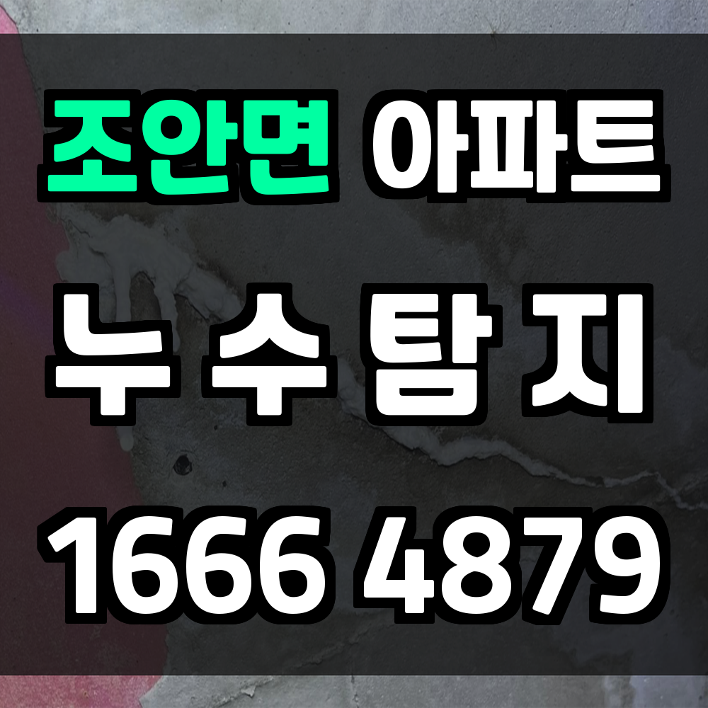 조안면 아파트 누수탐지 지형 특성 반영한 정밀 진단