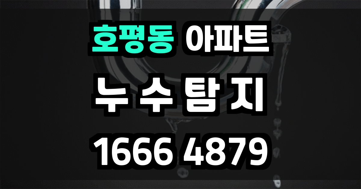 호평동 아파트 누수