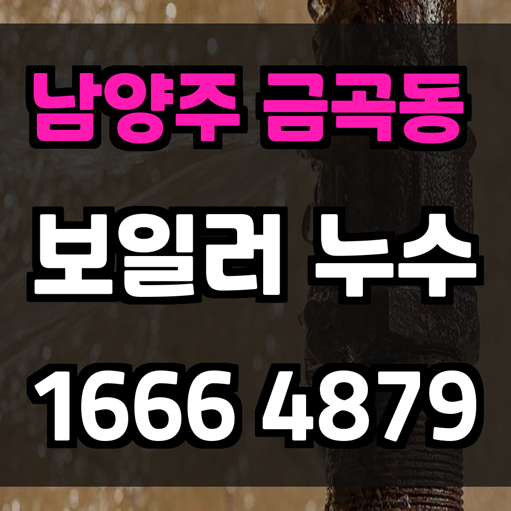 남양주 금곡동 보일러 누수