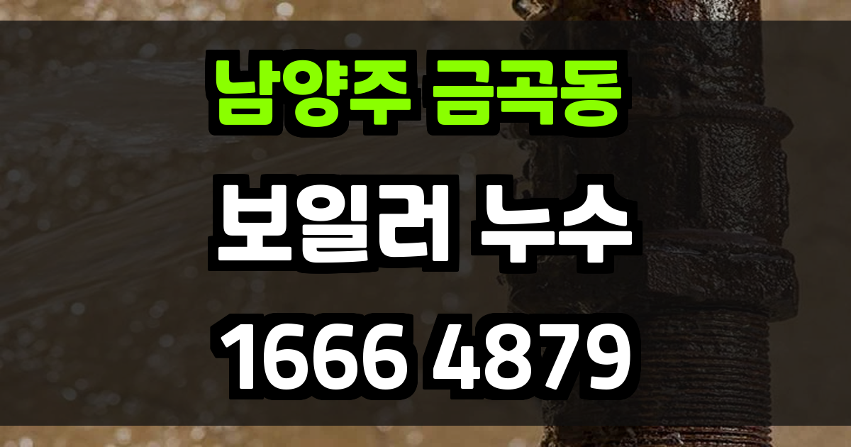 남양주 금곡동 보일러 누수