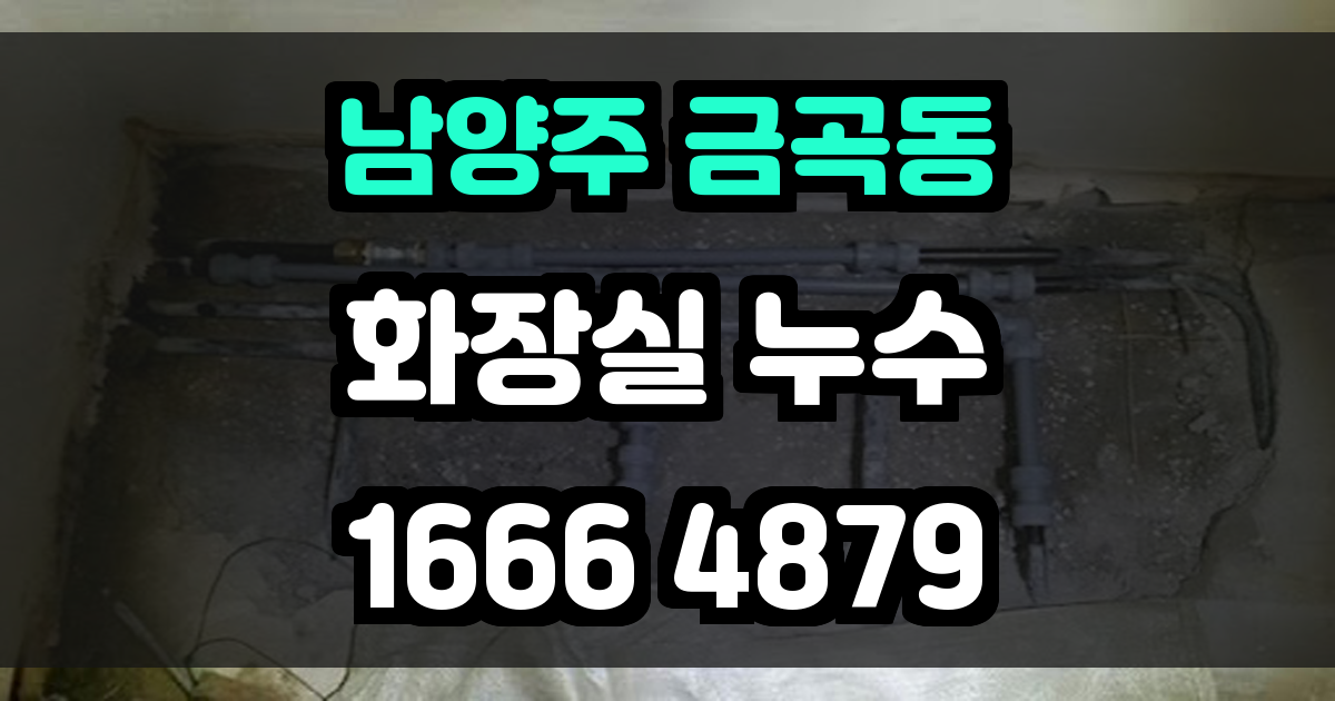 남양주 금곡동 화장실 누수