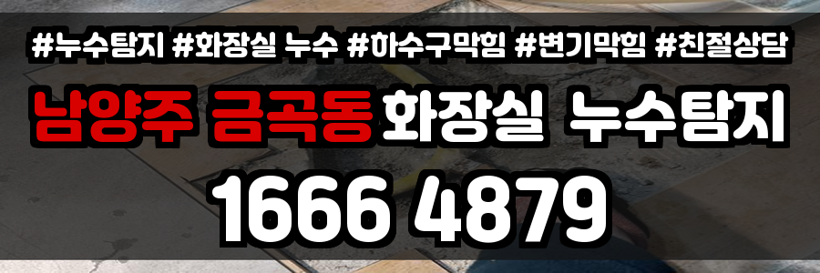 남양주 금곡동 화장실 누수