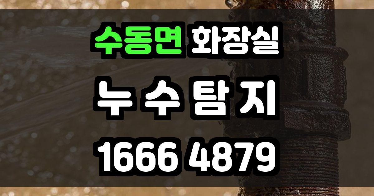 수동면 화장실 누수