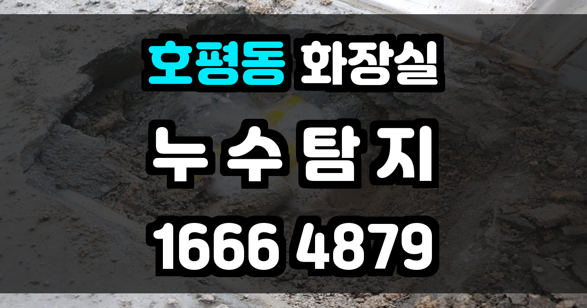 호평동 화장실 누수