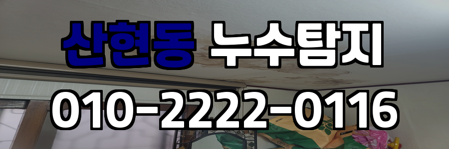 산현동 누수탐지 비용