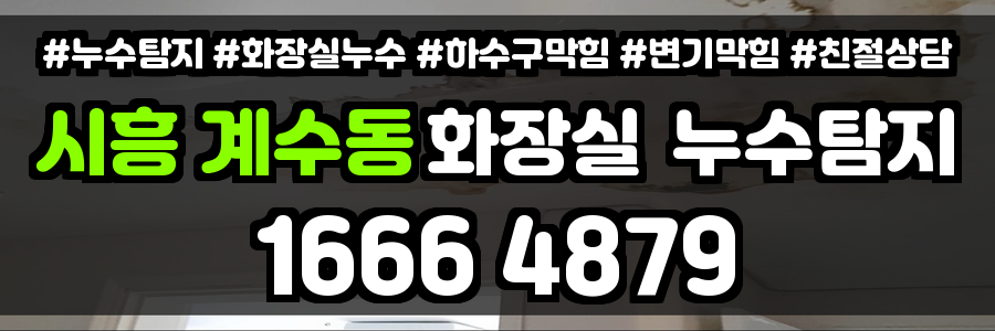 시흥 계수동 화장실 누수