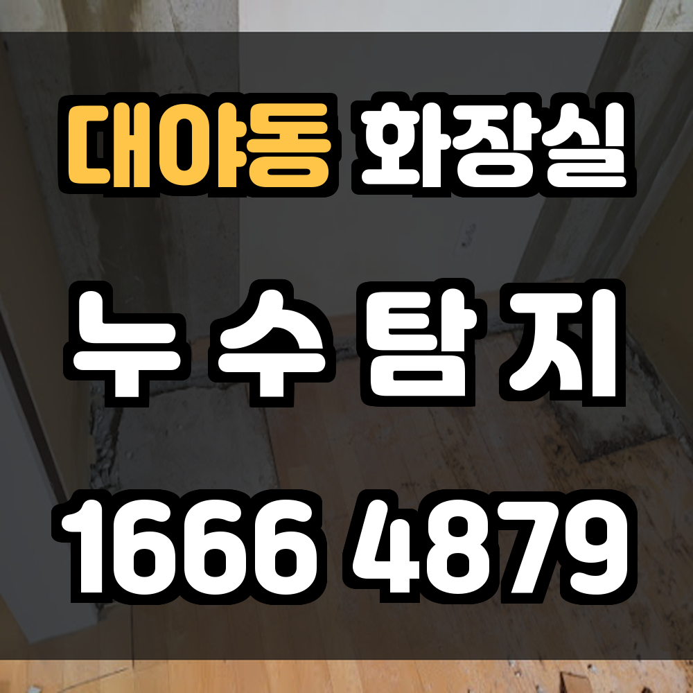 대야동 화장실 누수