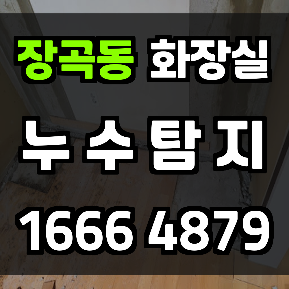 장곡동 화장실 누수탐지 정확한 진단으로 신속하게 해결