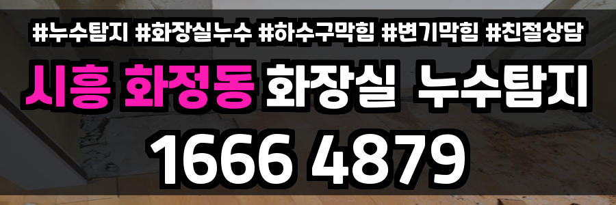 시흥 화정동 화장실 누수