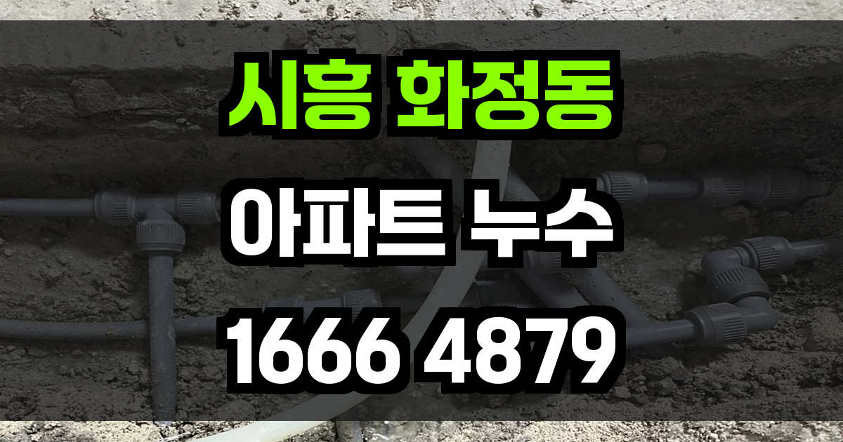 시흥 화정동 아파트 누수