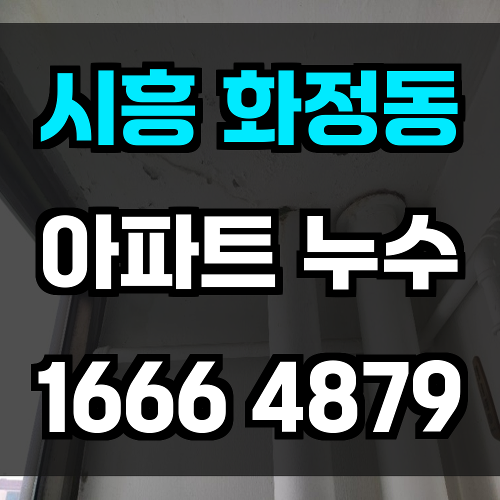 시흥 화정동 아파트 누수