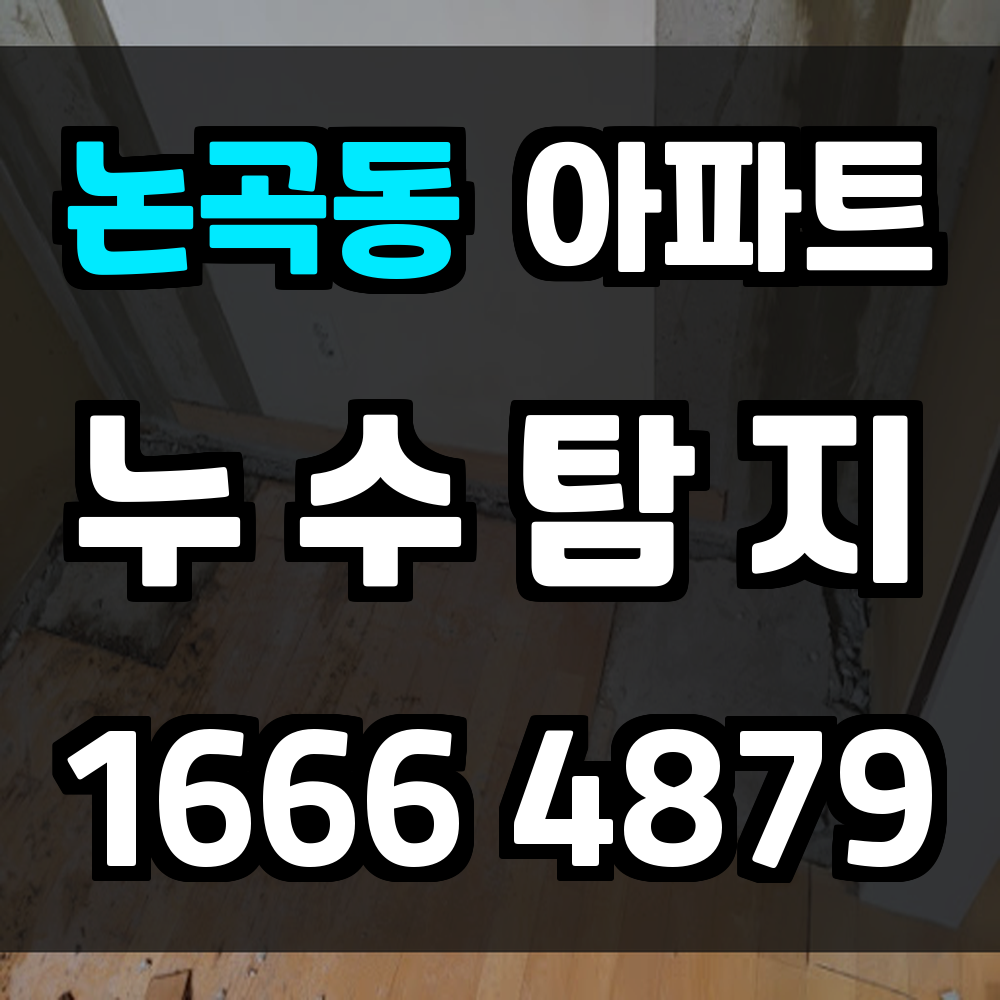 논곡동 아파트 누수탐지 숨겨진 피해를 조기에 확인하세요