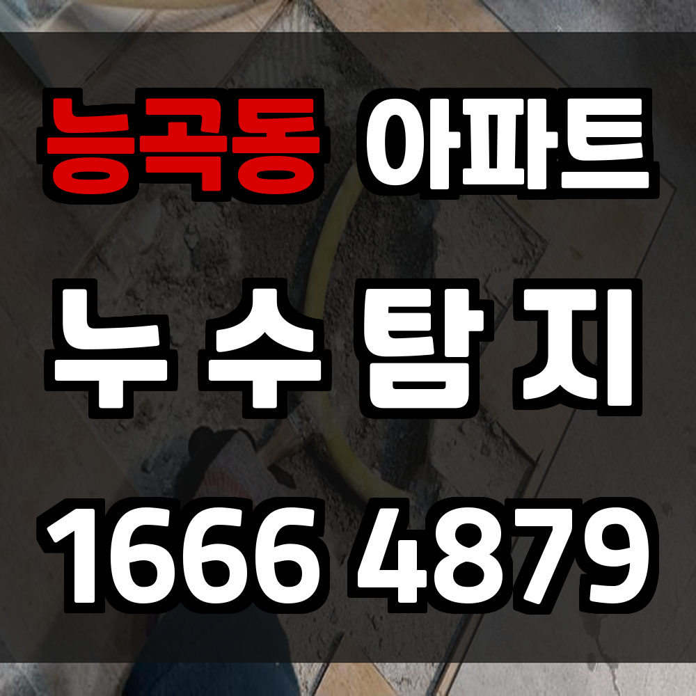 능곡동 아파트 누수탐지 작은 흔적부터 철저히 확인합니다