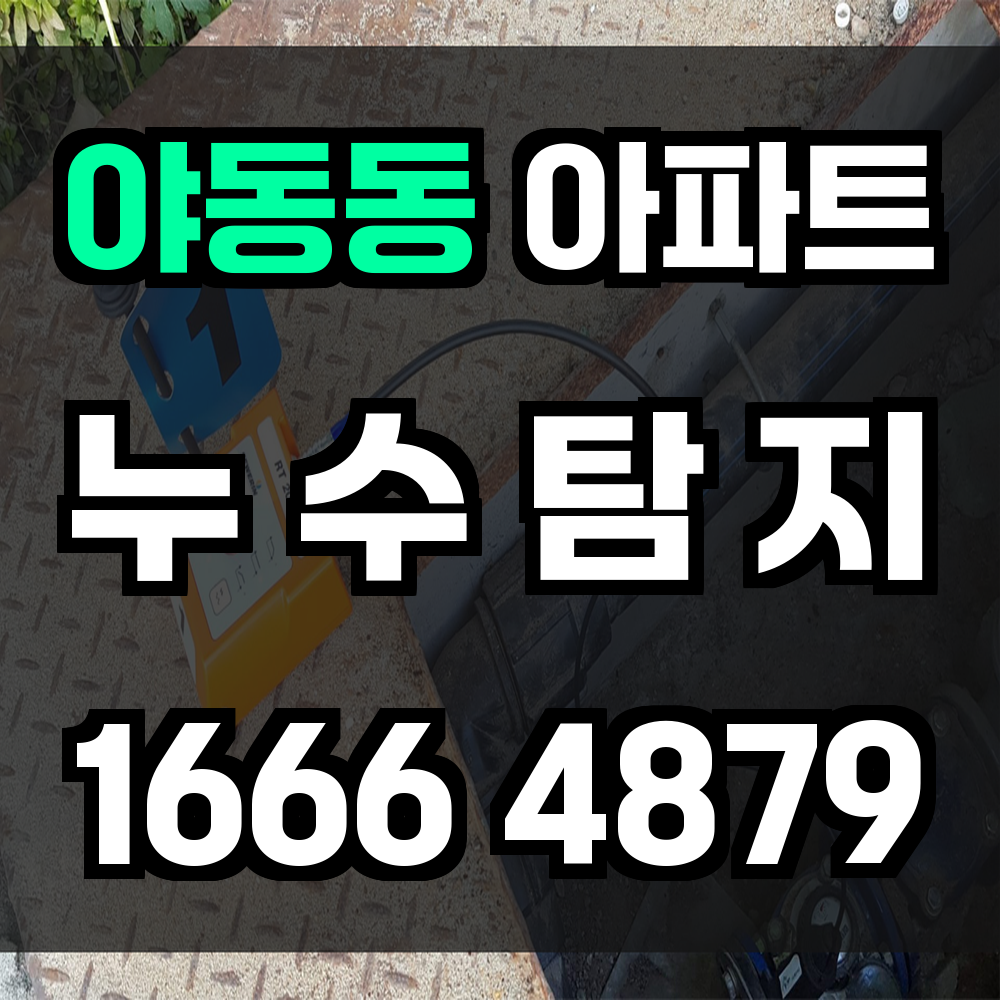 야동동 아파트 누수탐지 정밀 탐지로 구조물 손상 없이 문제 해결