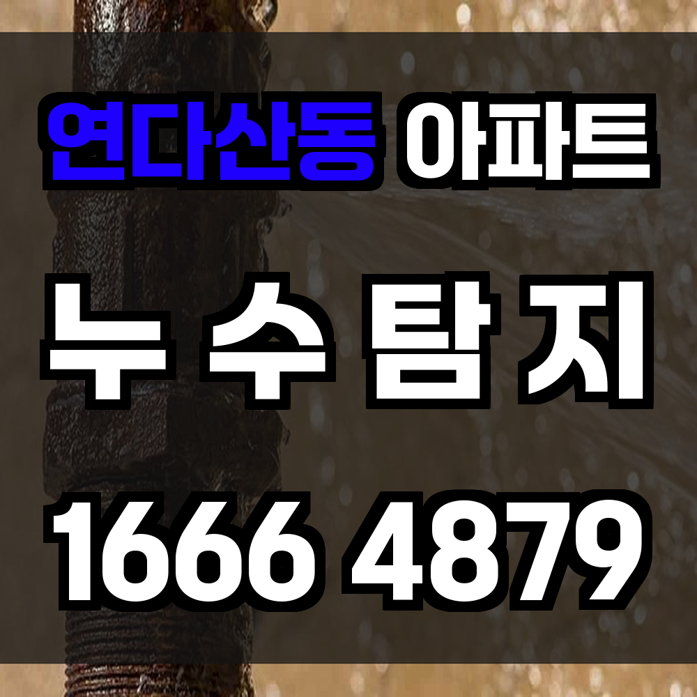 연다산동 아파트 누수탐지 빠르고 정밀한 탐지로 구조물 피해 예방