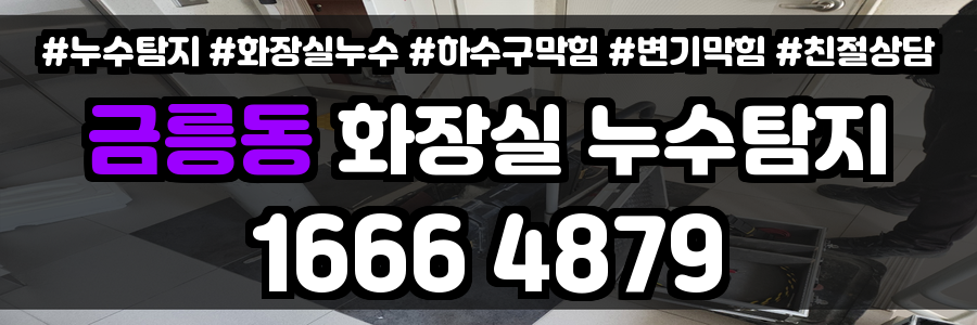 금릉동 화장실 누수