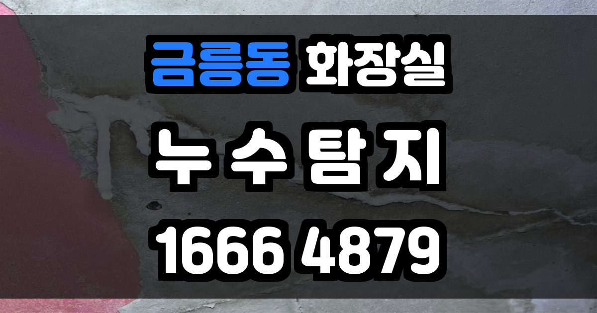 금릉동 화장실 누수