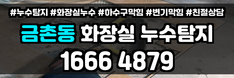 금촌동 화장실 누수