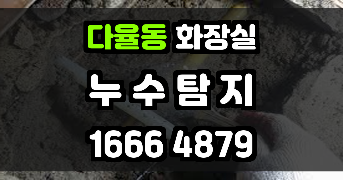 다율동 화장실 누수