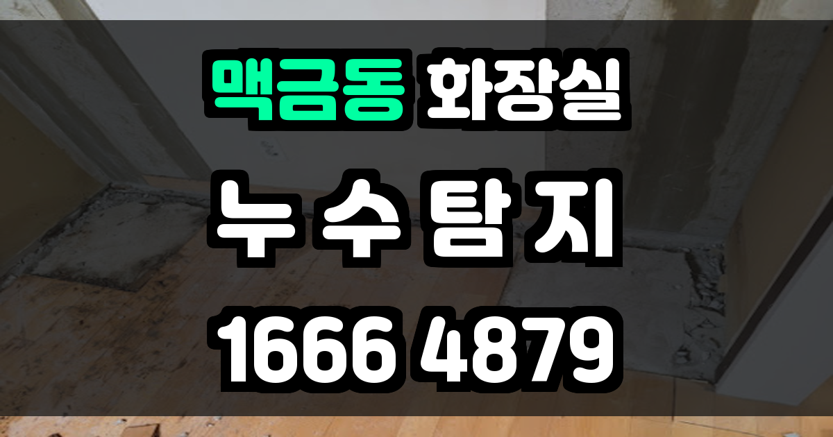 맥금동 화장실 누수