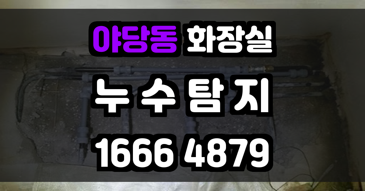 야당동 화장실 누수