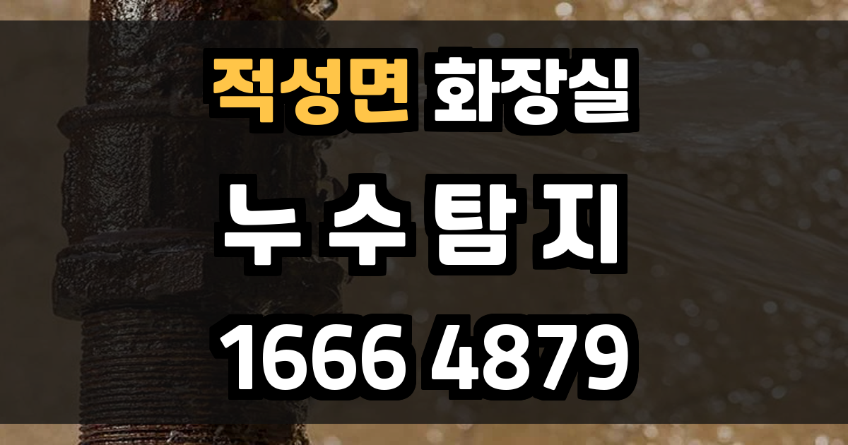 적성면 화장실 누수