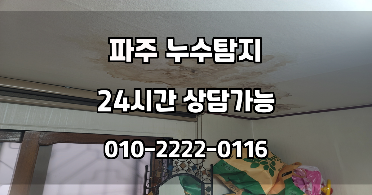 파주 누수탐지 서비스 지역