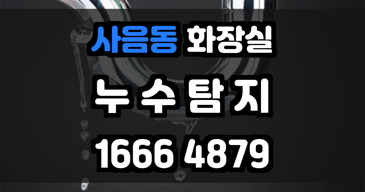 사음동 화장실 누수