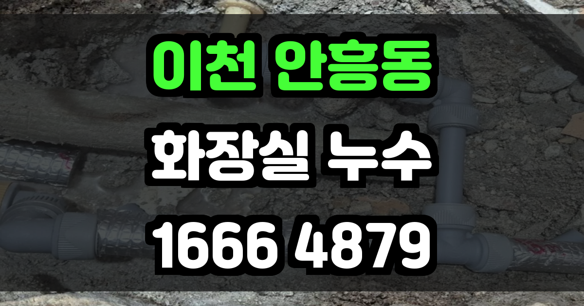 이천 안흥동 화장실 누수