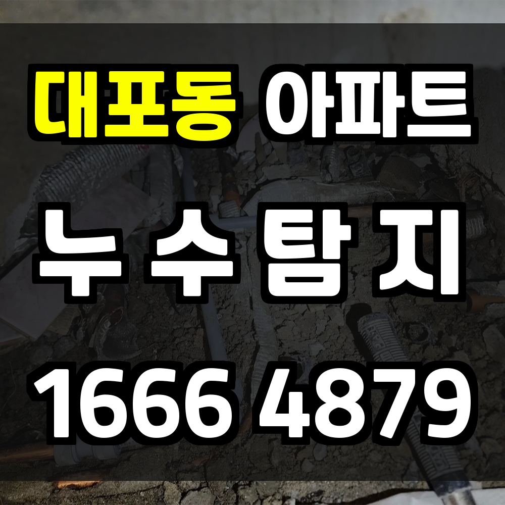 대포동 아파트 누수탐지 빠른 대응으로 주거 피해 예방