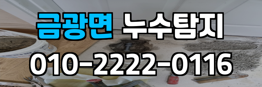 금광면 누수탐지 비용