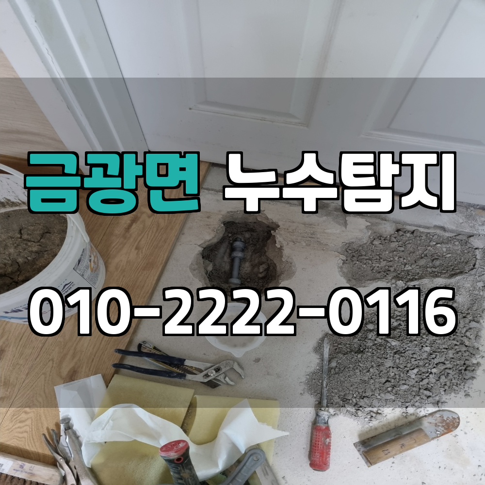 금광면 누수탐지 서비스 지역