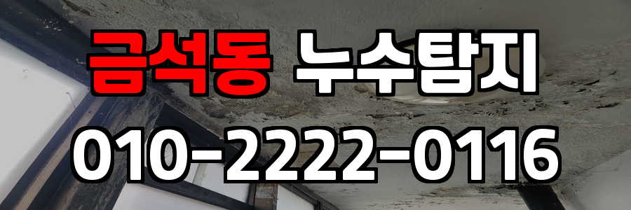 금석동 누수탐지 비용