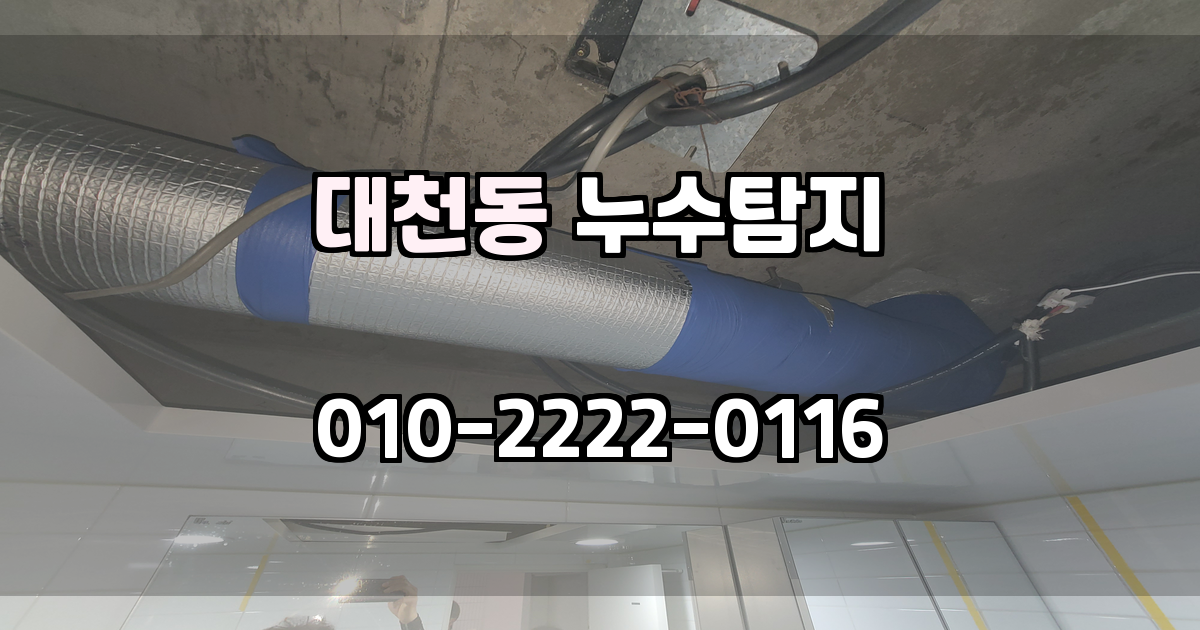 대천동 누수탐지