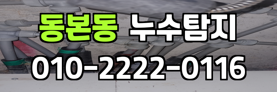 동본동 누수탐지 비용