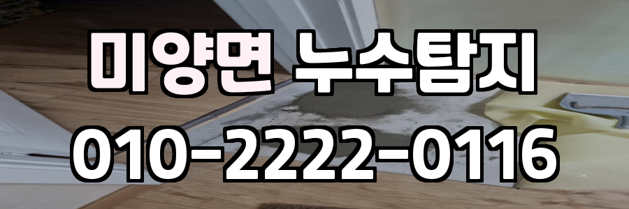 미양면 누수탐지 비용