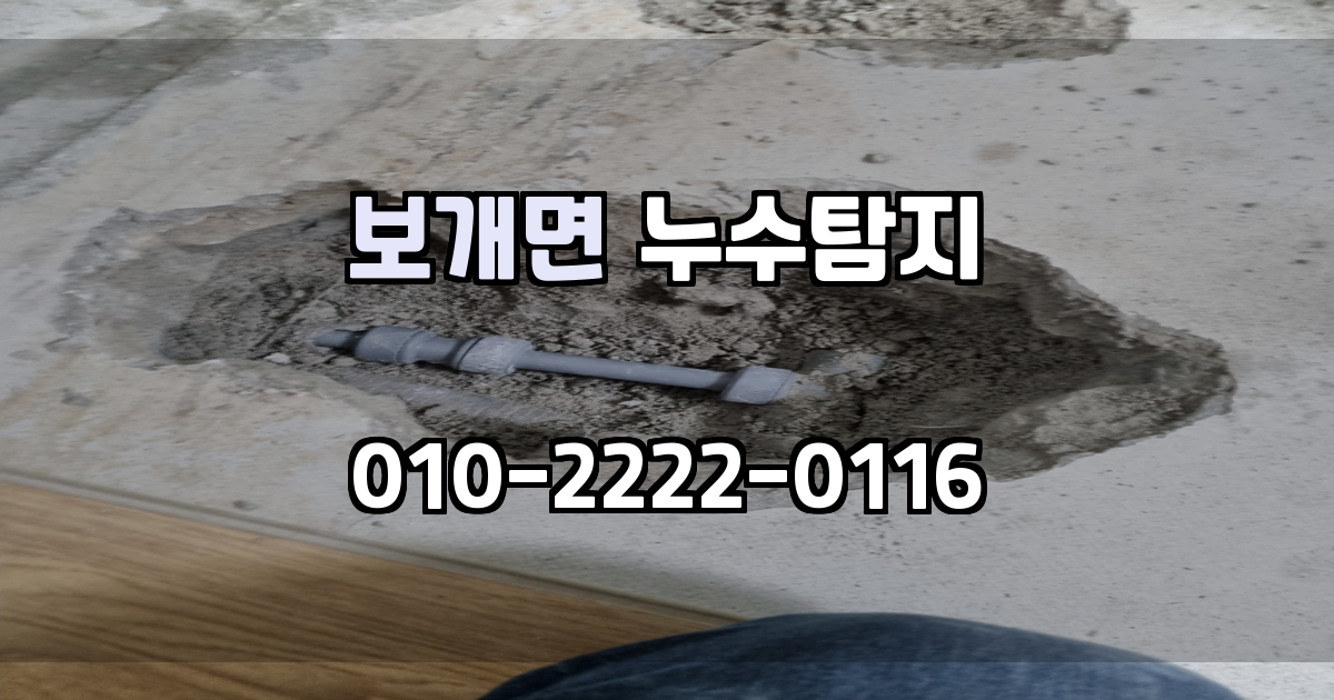 보개면 누수탐지