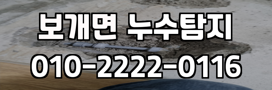 보개면 누수탐지 비용