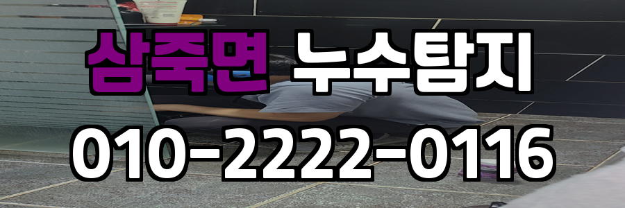 삼죽면 누수탐지 비용