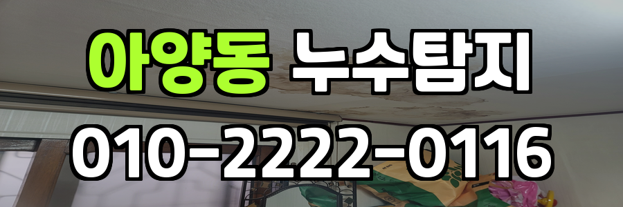 아양동 누수탐지 비용